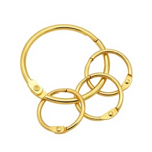 YIWANG papelería hierro dorado hoja suelta encuadernación anillo libro anillos para encuadernar tarjetas de índice - Product Image 1
