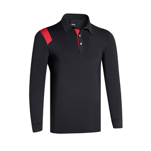 Polo de Golf de Alta Calidad para Hombre, Corte Ajustado, Tejido Elástico con Mezcla de Spandex, Polo Deportivo Transpirable de Manga Larga - Product Image 2