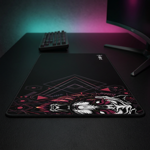 Alfombrilla de Ratón TechSide KMP803T_P, Precio de Fábrica, Serie Kimpad ProEdge, Gaming XL Tiger Bianca/Rossa 80x30x3mm, Goma Natural - Product Image 3