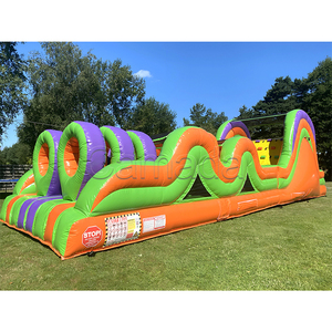 Château gonflable pour enfants avec parcours d'obstacles et toboggan aquatique pour des activités de plein air amusantes - Product Image 5