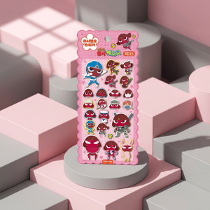 Keroro Sgt Frog Giroro Marshmallow Stickers Korean Cute Character 3D Puffy Deco Soft UV Printed Diary Planner Phone Kawaii - Product Image 2