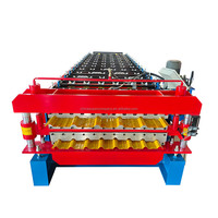 Ligne de production entièrement automatique de tôles de toiture et de paroi en acier à double couche avec dérouleur intégré et machine de profilage à froid