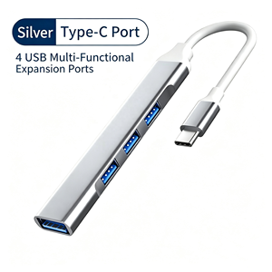 Type-C USB 3.0 4-Port Docking Station Expander Converter Hub Multi-Function Adapter Flash Drive Connector for <strong>Phones</strong> Laptop - Product Image 1