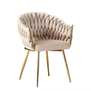 Jp Mới Được Thiết Kế Phong Cách Hiện Đại Bọc Nhung Đen Vàng Kim Loại Cánh Tay Ghế Phòng Khách Giọng Ghế Ăn Cho Khách Sạn Nhà - Product Image 3