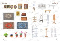 Tapis miniature pour maison de poupée 1:12, mini tapis, accessoires pour poupées