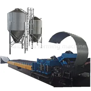 Factory price 1000 tons silo manufacturing machine Vertical steel silo corrugated sheet rolling machine silo equipment