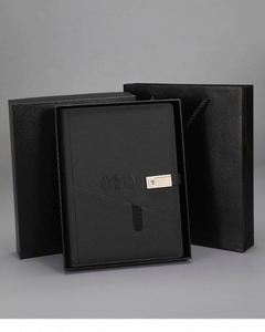 Promotion 2025 Pu Leather Fingerprint Lock <b>Wireless</b> <b>Powerbank</b> Notebook Gift Set Chargeable Customized Notebook - Product Image 3