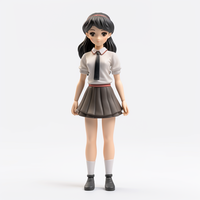 Großhandel benutzer definierte 3D-Druck PVC Anime Figur Spielzeug Personalisieren Sie japanische Comic Girls Action figuren