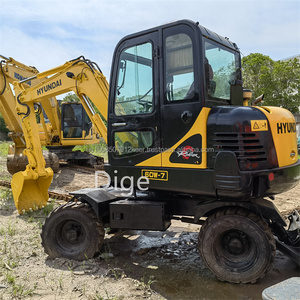 ฮุนไดเกาหลีเครื่องขุดมือสองล้อ6Ton R60w-7ขนาดเล็กที่ใช้ขุดสำหรับการสร้างถนนในเมือง - Product Image 2