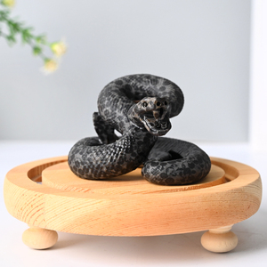 Pietra preziosa naturale scolpita a mano realistica statua di serpente di cristallo udito pietra animale scultura per la decorazione Fengshui - Product Image 4