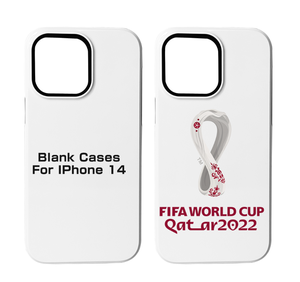 Белый 3D сублимационный жесткий чехол для телефона для iPhone 14 серии 2-в-1 с покрытием для деловых и рекламных подарков - Product Image 4