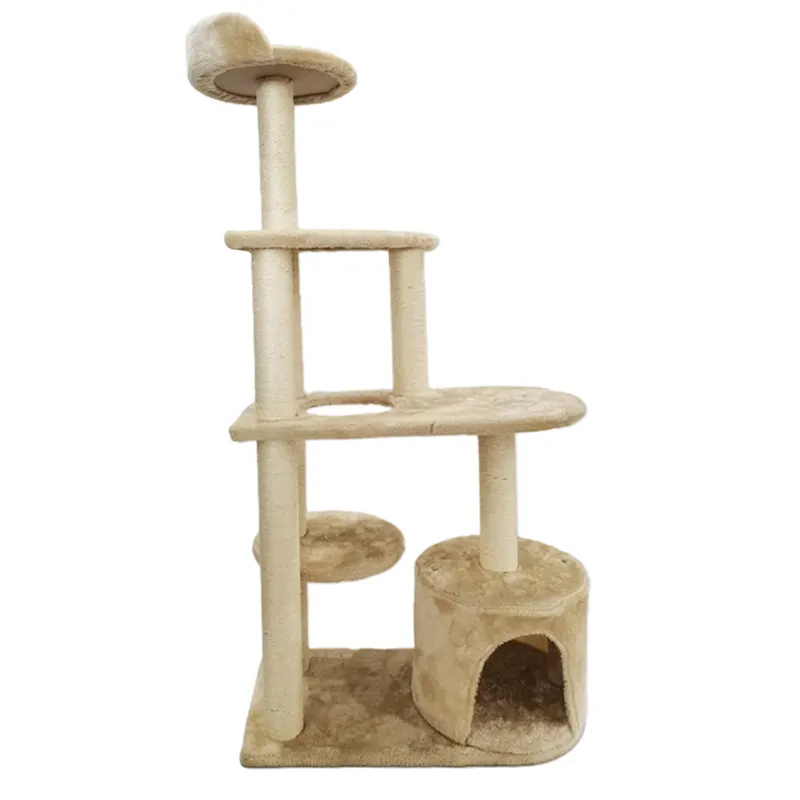 Grandi alberi di gatto Multi-livello e Scratcher di lusso in legno per animali domestici albero gatto torre alberi gatto