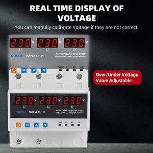 3P + N ba giai đoạn Selector Vôn kế với có thể điều chỉnh trên và dưới điện áp bảo vệ Rơ Le bảo vệ tự động chuyển đổi chuyển đổi - Product Image 5