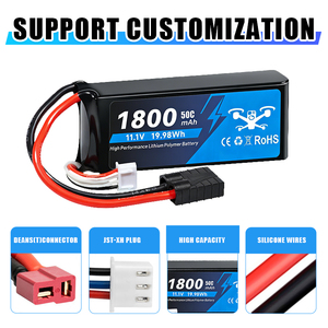 Batterie Lipo 3S 11.1V 1800mAh 50C pour multirotor <span class=keywords><strong>RC</strong></span>, compatible avec les drones Phantom Blade 350 QX Quanum <span class=keywords><strong>Nova</strong></span> Quadcopter - Product Image 4