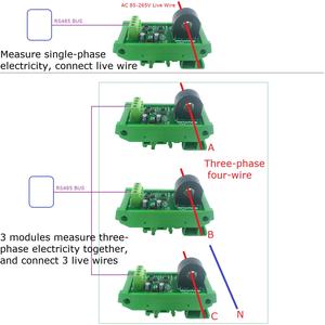 CTR4A01 5A/10A/20A 110 220V 50HZ/60HZ RS485 Collecteur de courant Ampèremètre MODBUS PLC Acquisition analogique de courant Transformateur CA - Product Image 2