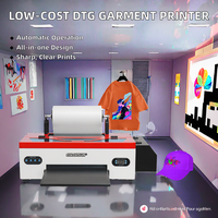 Imprimante DTF YCN économique pour t-shirts, double XP600/DX7, jet d'encre flexible avec machine à secouer la poudre, multicolore 9600 dpi