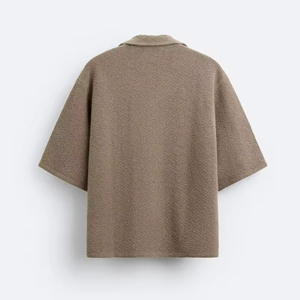 Di alta qualità da <span class=keywords><strong>uomo</strong></span> estate Cardigan manica corta ODM/OEM maglia sottile traspirante maglione primaverile per Polo con maglia a maglia Desi - Product Image 5