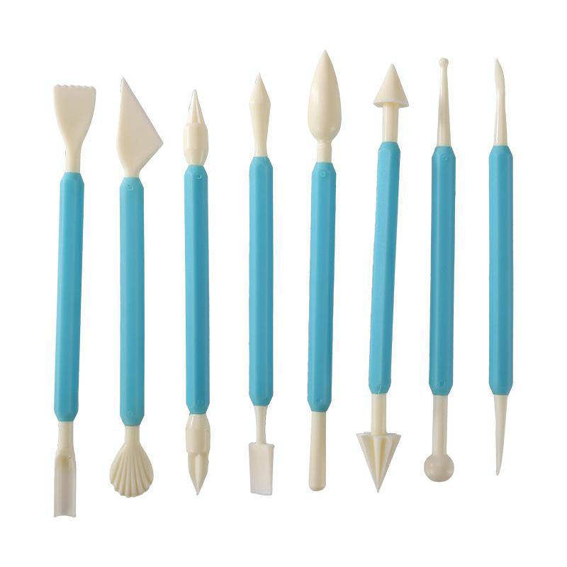 Lot de 8 stylos à graver fondant bleu