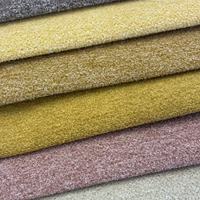 Tissu d'ameublement en velours de luxe personnalisé polyester uni tissu imitation lin pour canapé mobilier textile