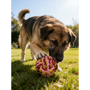 Giocattolo Sostenibile in Corda per Cani, Gioco da Masticare con Palla in Corda - Product Image 3