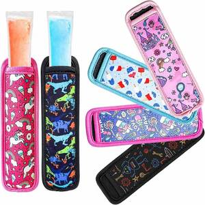 Amintiri - Porta Helados para Niños, 6 Piezas, Fundas de Neopreno Anticongelantes, Lindas Fundas para Helados, Reutilizables, Lavables, Aptas para Alimentos, para Niños y Niñas - Product Image 2