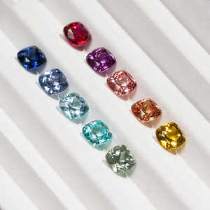 Piedras Preciosas Sueltas de Zafiro Cultivadas en Laboratorio, Corte Cojín, Color Oro, para la Fabricación de Joyas - Product Image 2