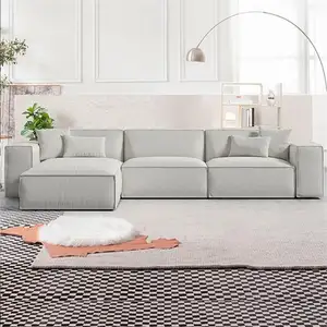 Ý đơn giản Vuông Nhiều người kết hợp sofa Bắc Âu góc sáng tạo cao cấp phòng khách vải sofa