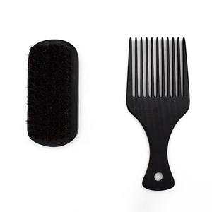Kit de soin de la <span class=keywords><strong>barbe</strong></span> en bois, marque privée, peigne à cheveux <span class=keywords><strong>afro</strong></span> en bois noir, <span class=keywords><strong>brosse</strong></span> à <span class=keywords><strong>barbe</strong></span> en poils de sanglier pour hommes - Product Image 2