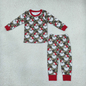 Tenues de Noël pour enfants en deux pièces, pyjamas à manches longues pour bébés garçons, ensemble de vêtements camouflage - Product Image 3