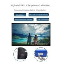 Téléviseur LCD intelligent 12V DC alimenté par l'énergie solaire, système d'alimentation par panneau solaire pour divertissement domestique hors réseau et camping en camping-car