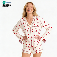 Ensemble de pyjama élégant pour femmes Beefey, imprimé personnalisé, manches longues, shorts, tissu en bambou respirant, vêtements décontractés pour la maison