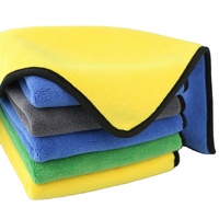 Serviette de lavage de voiture en microfibre de luxe à double couche absorbante 1200 g/m², serviette de nettoyage de voiture, serviette de séchage de voiture, serviette de siège de voiture
