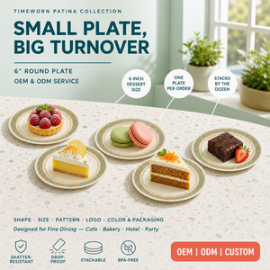 Assiette en mélamine OEM/ODM en gros pour usine, résistante aux chocs, empilable et durable, idéale pour l'école et le yaourt. - Product Image 1