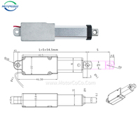 Actionneur linéaire Micro électrique en acier inoxydable 10/17.5/21/25/30/50/75/100mm temps ACME matériau métallique boîtier actionneur de corps