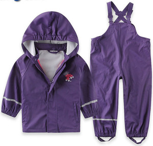 Rainfreem Trẻ Em Của Áo Mưa Phù Hợp Với Bé Áo Không Thấm Nước Quần Bé Cô Gái Jumpsuit Áo Mưa - Product Image 2