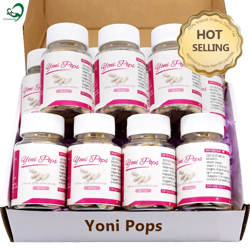 organic vagina cleaning detox pills boric acid capsules Private label vaginal suppositories brown peach 100% herbal yoni pops