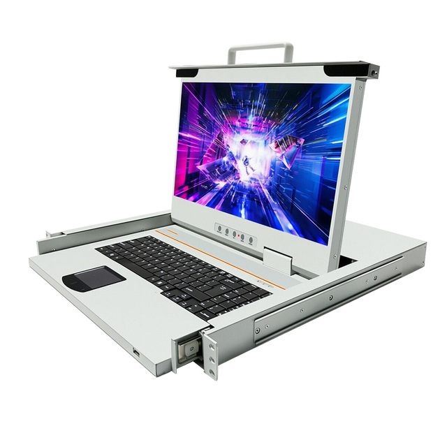OEM 1U Rackmount Drawer Console with 4 8 16 32 VGA USB HDMI Ports with DP 17.3 19 inch LCD 4K KVM IP Extender Switch Stock