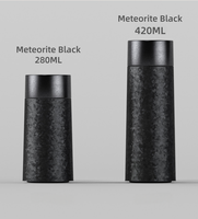 Cangkir Kopi Lipat 280ml 420ml Meteorite Black Tumbler Minum Lipat Ringan Dapat Digunakan Kembali untuk Perjalanan, Berkemah, Gym