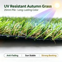 Gazon artificiel en rouleau de 25 mm, doux, ignifuge, pour l'aménagement paysager intérieur, les jardins, les écoles et les terrains de jeux - Vente en gros