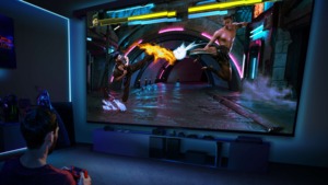 TH671ST 1080P DLP Projector 3000-3500 Lumens Short Throw Home Theater <b>Gaming</b> Projector White - Product Image 4