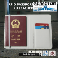 Dompet Penutup Paspor Anti RFID MIO, Tempat Kartu Kulit PU Modis, Tempat Paspor Tanpa Penutup, 3 Perlengkapan Perjalanan