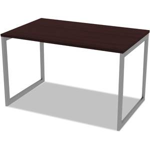 Bureau de travail ouvert Alera Series 4 avec pieds en O réglables de 70,78 po. X 29,5 pouces X 28,5 pouces Style de design minimaliste argenté - Product Image 1