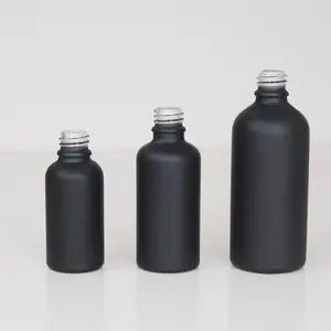 Dropper Chai Nắp Ống nhỏ giọt màu đen cho tinh dầu với chai nhựa 5ml 15ml 30ml 50ml 60ml 100ml mỹ phẩm Thủy tinh Kích thước 18mm