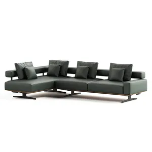 Ruang tamu Modern kain Italia tertutup mewah Modern desain baru Sofa furnitur