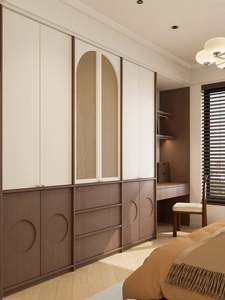 Villa Living Room Showcase Design Wood Living Room Furniture Showcase Apartments & Hotels Cabinet Living Room Wall Showcase - Product Image 2