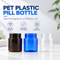 Flacon en plastique PET personnalisé OEM de 100 ml, haute dureté, résistant aux chocs, structure stable, pour l'emballage de compléments alimentaires
