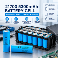 Batterie lithium-ion rechargeable haute capacité 21700 INR21700-53G1 5300mAh pour appareils électroniques portables