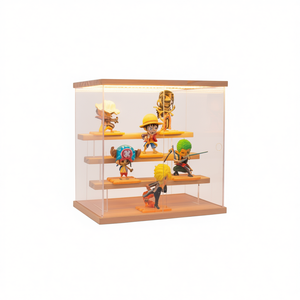Grande vitrine pliable en acrylique transparent avec éclairage LED pour le rangement de vêtements, personnalisable, sur comptoir, facile à assembler, autoportante - Product Image 1