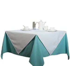 レストランの装飾耐久性のあるスパンポリエステルテーブルクロスとスーパーソフトディナーテーブルトップ