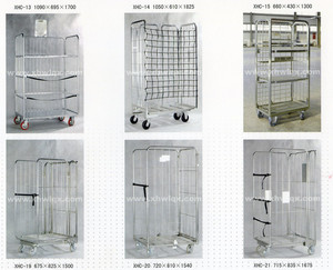 OEM đa mục đích Hàng rào xe hộ Lan Tôn sóng gấp Trailer lưới hậu cần siêu thị gian hàng phẳng Xe đẩy nền tảng bốn bánh - Product Image 4